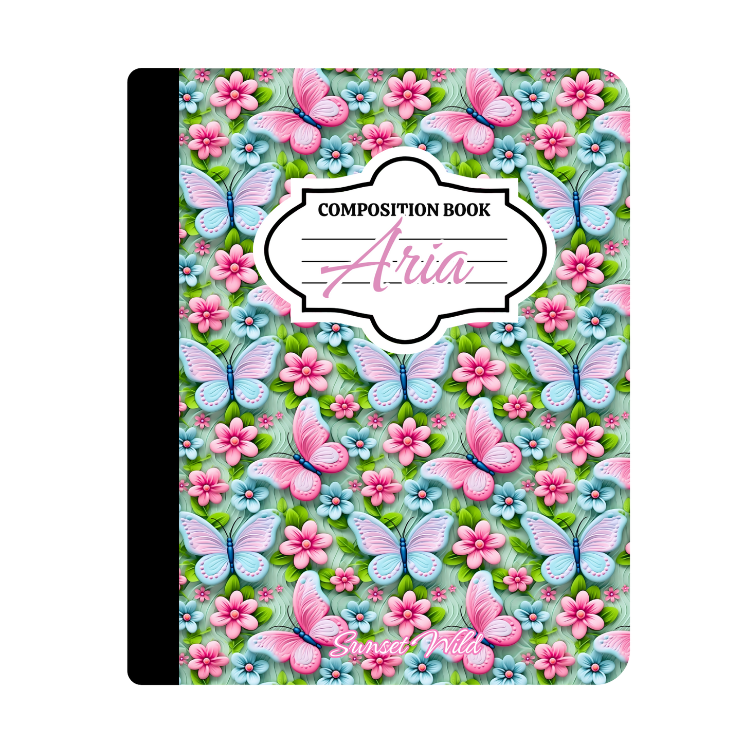 Butterfly Bloom Custom Notebook
