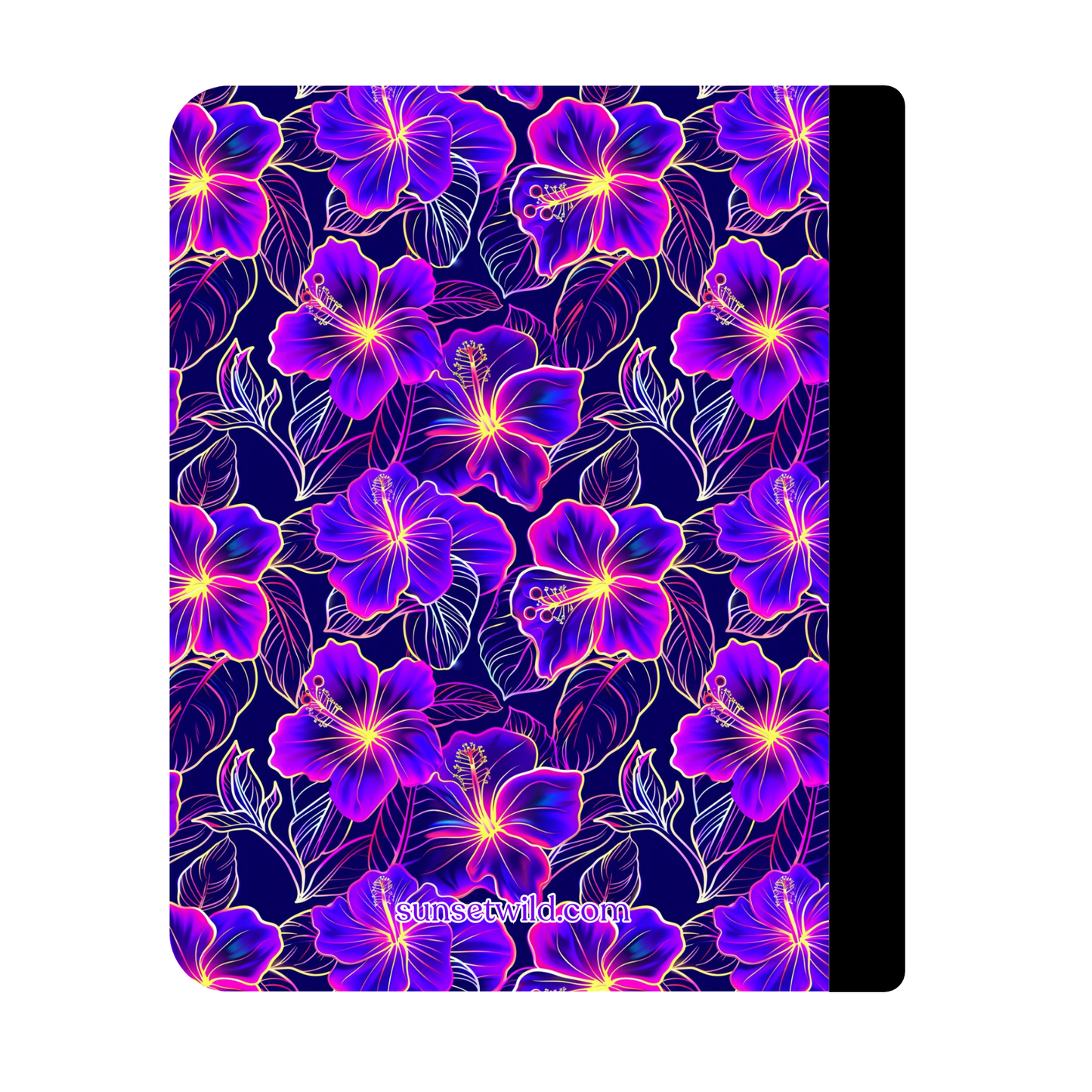 Neon Hibiscus Custom Notebook