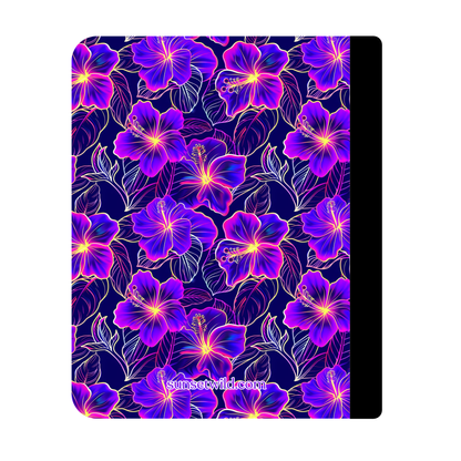 Neon Hibiscus Custom Notebook