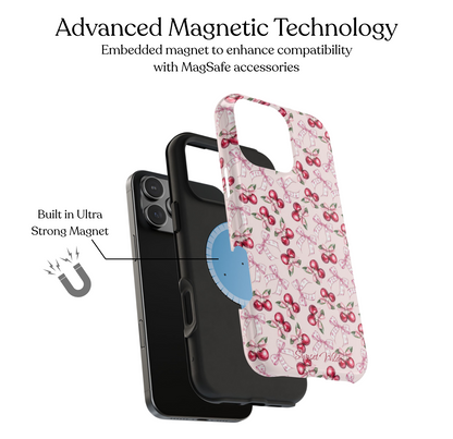 Blush Bow Cherries MagSafe Case