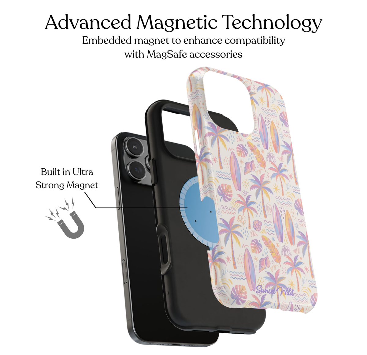 Sunset Surf MagSafe Phone Case
