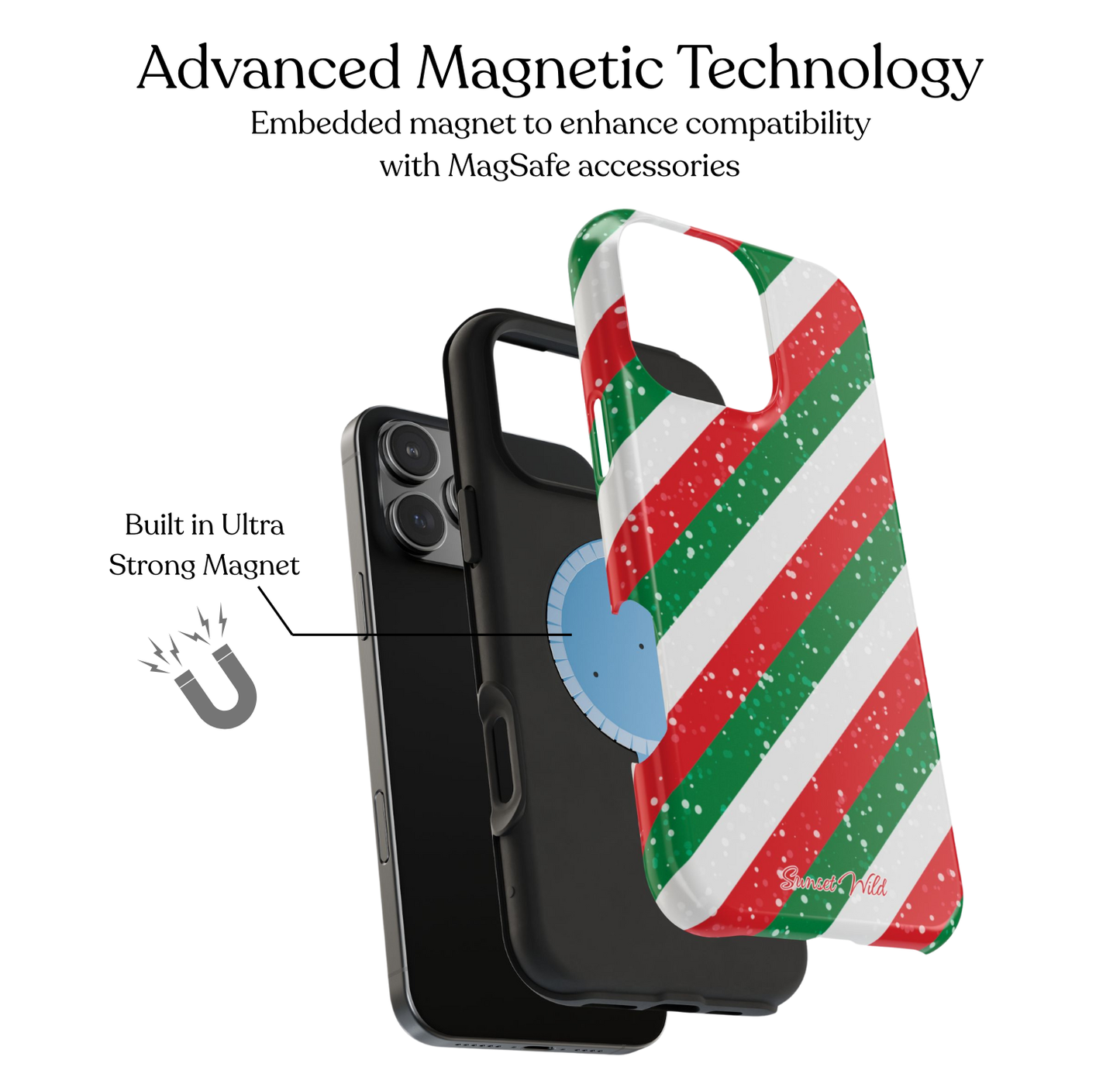 Santa's Stripes MagSafe Case
