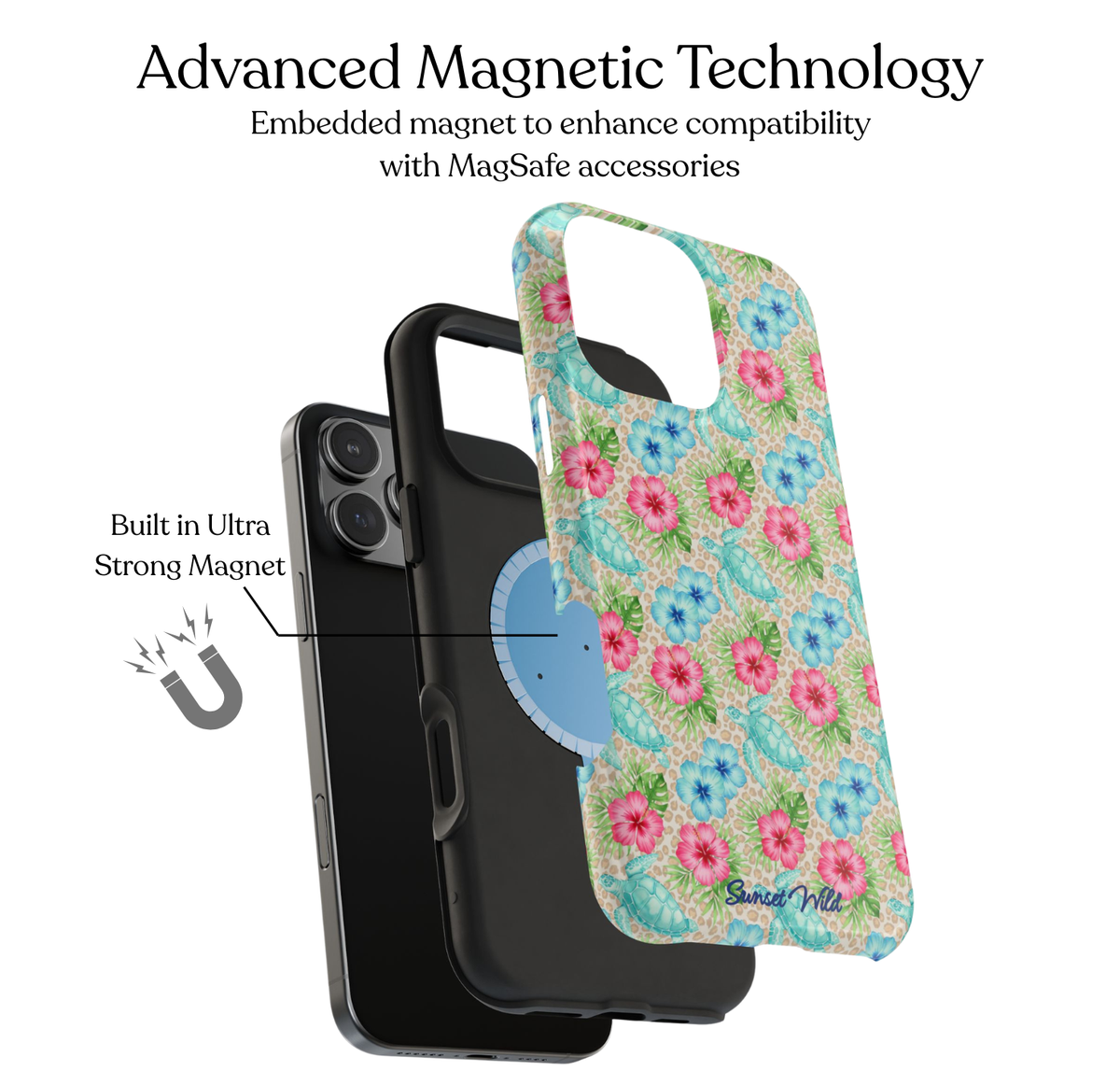 Turtle Tropics MagSafe Phone Case