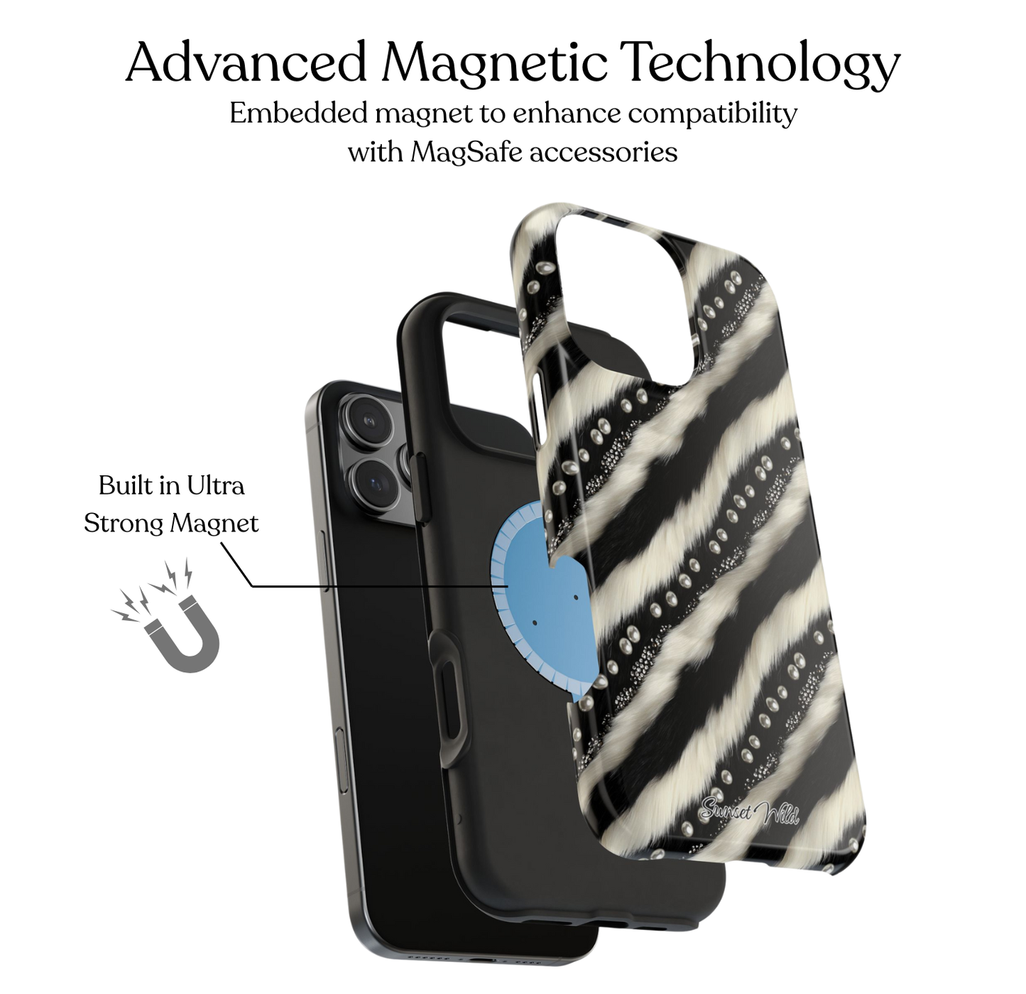 Zebra Glam MagSafe Case
