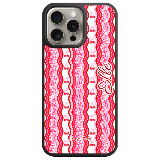 Cheetah Cherries Custom Case - Red