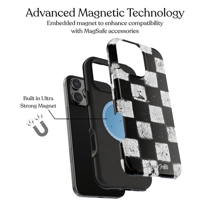 Grunge Grid MagSafe Phone Case