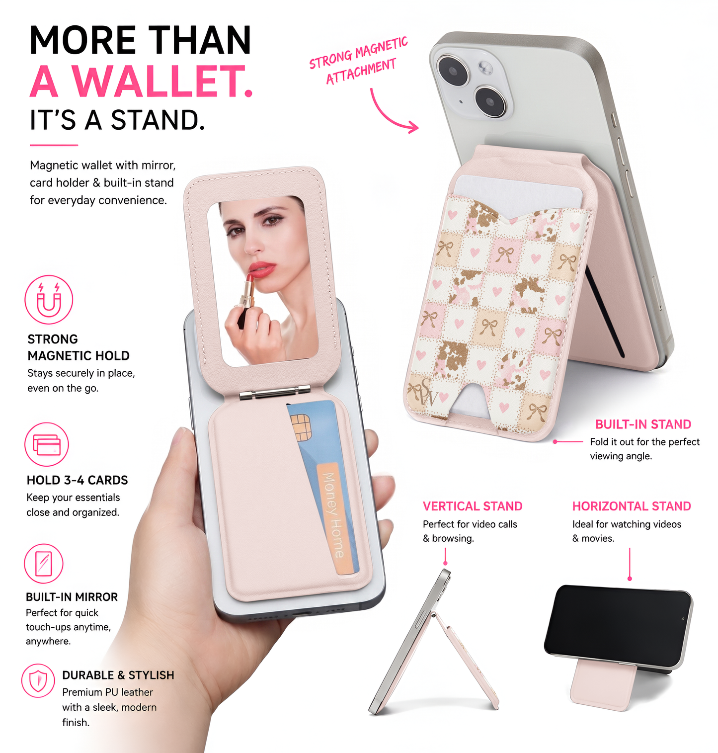 Hearts & Hide Phone Wallet