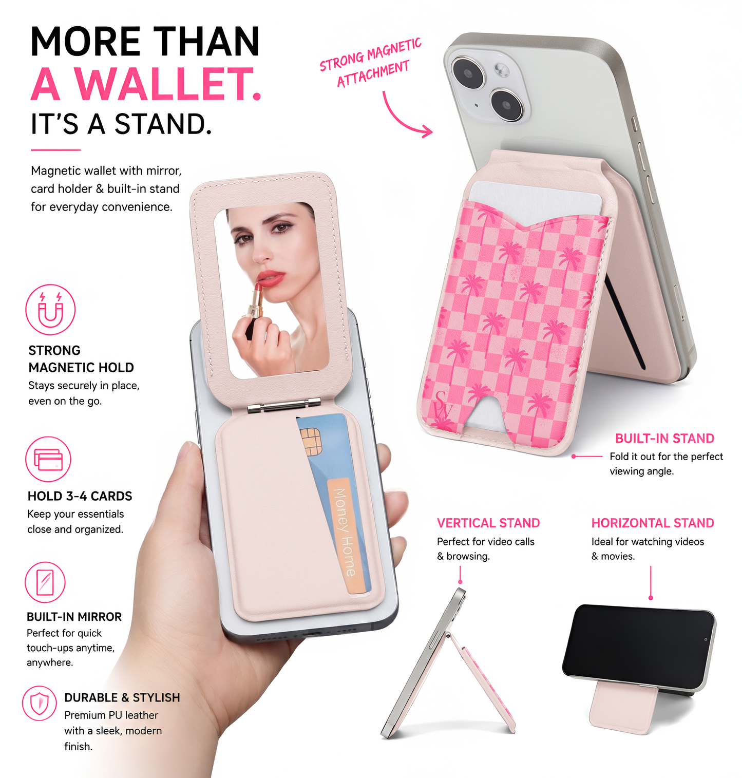 Paradise Palms (pink) Phone Wallet