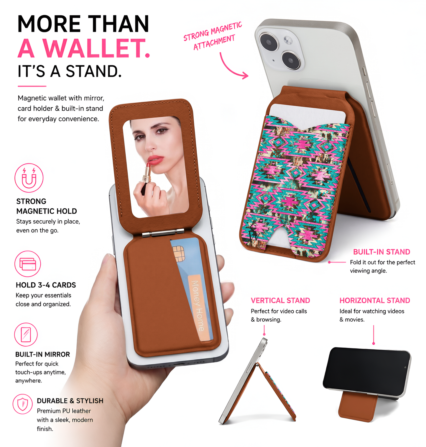 Pink Outlaw Phone Wallet