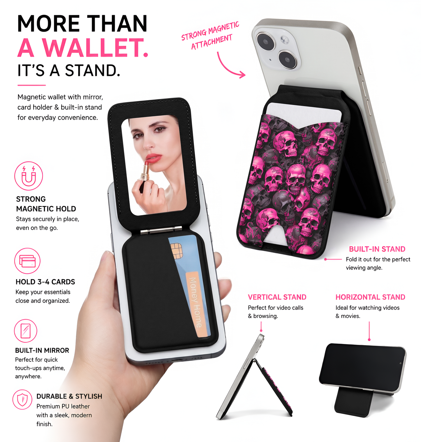 Pink Rebellion Phone Wallet