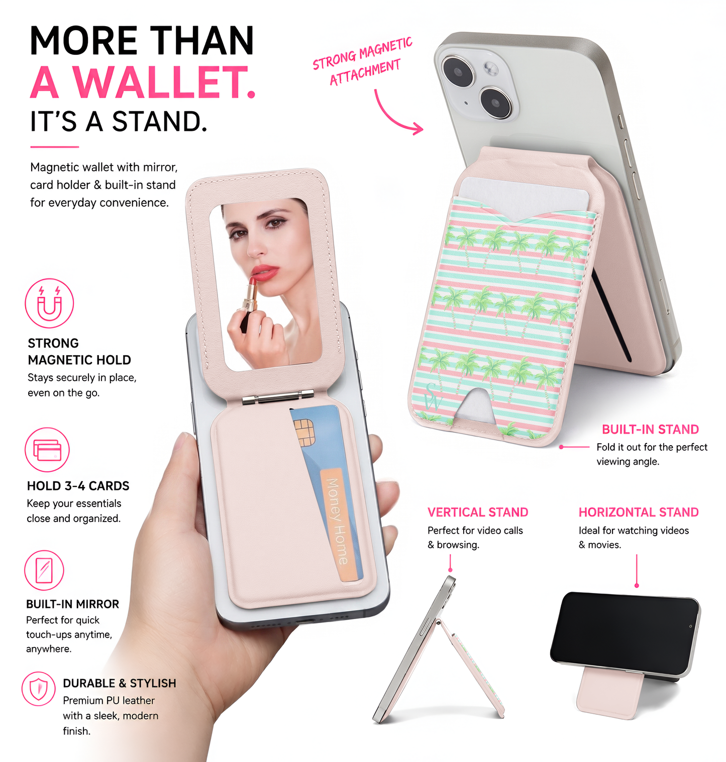 Preppy Palms Phone Wallet