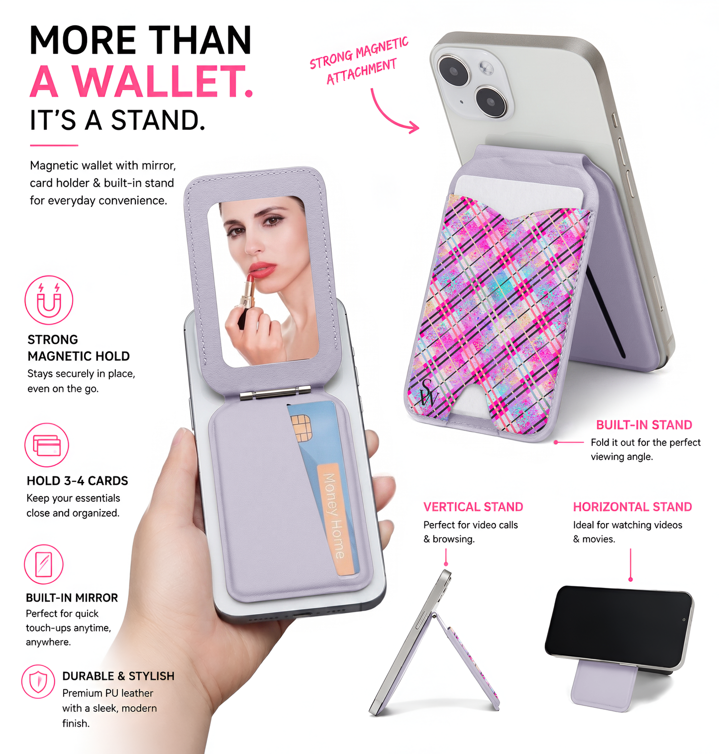 Preppy Plaid Phone Wallet