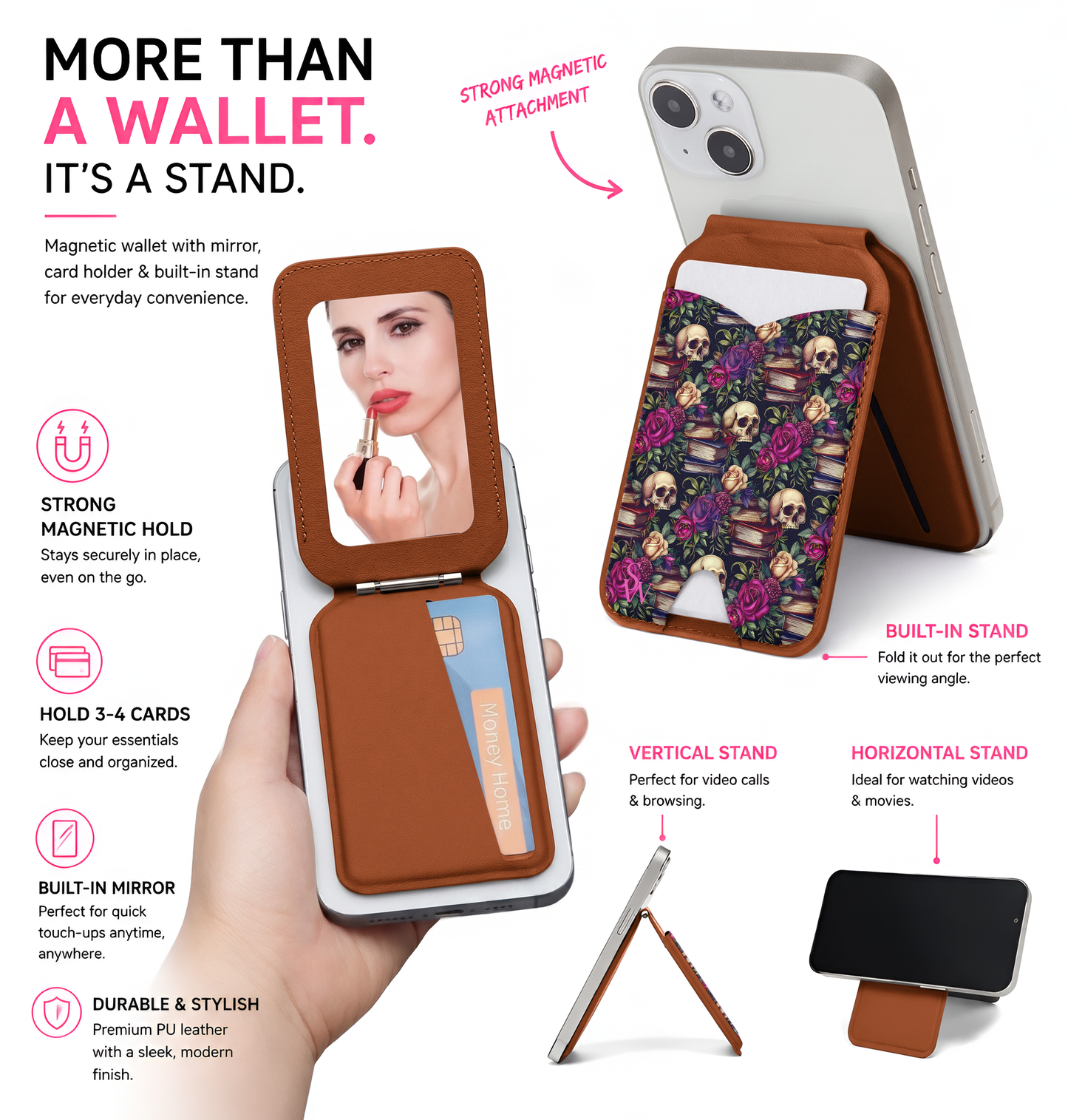 Skulls & Scripts Phone Wallet