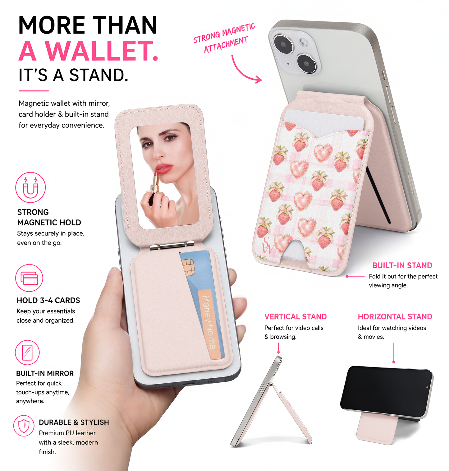 Bows & Berries Phone Wallet