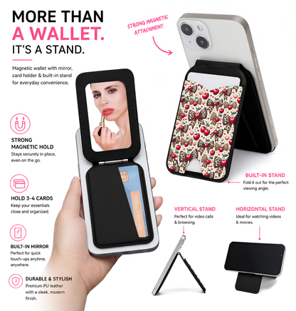 Cherry Cheetah Bows Phone Wallet