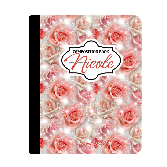 Rosé Romance Custom Notebook