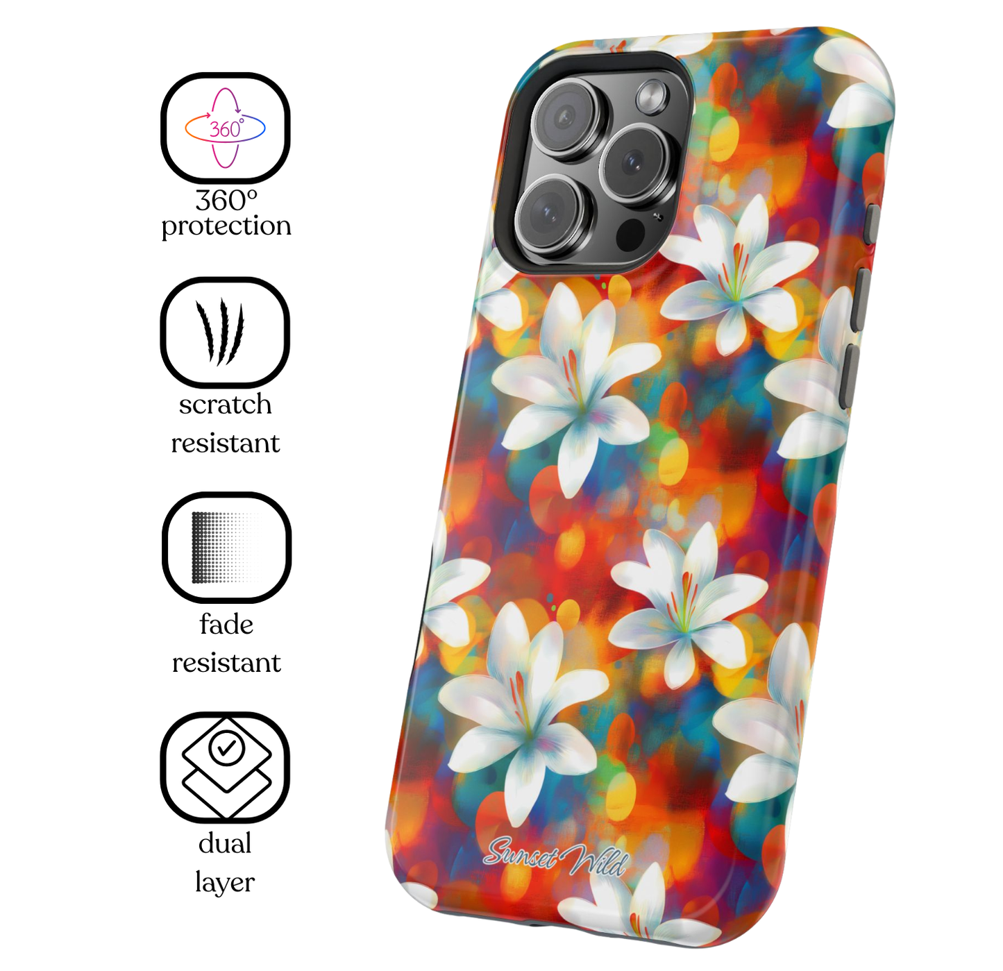 Sunset Lilies MagSafe Case