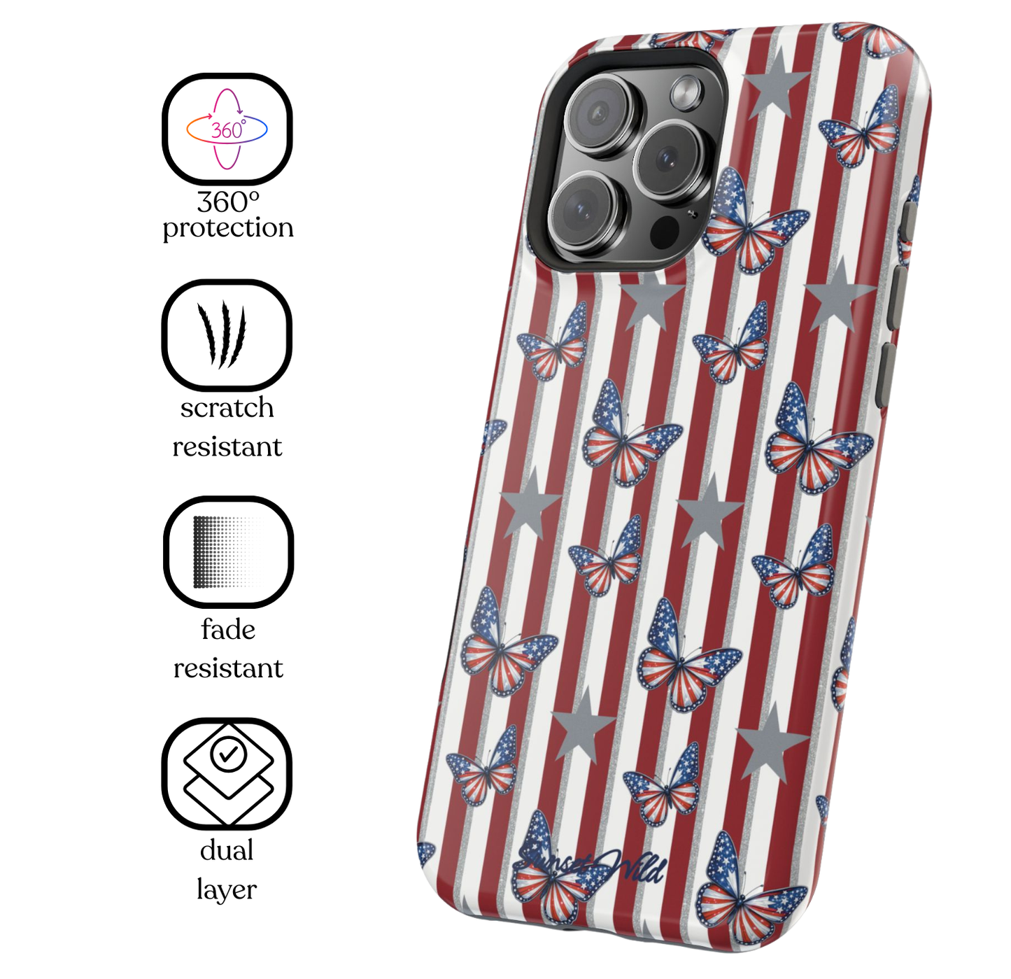 Freedom Flutter Phone Case