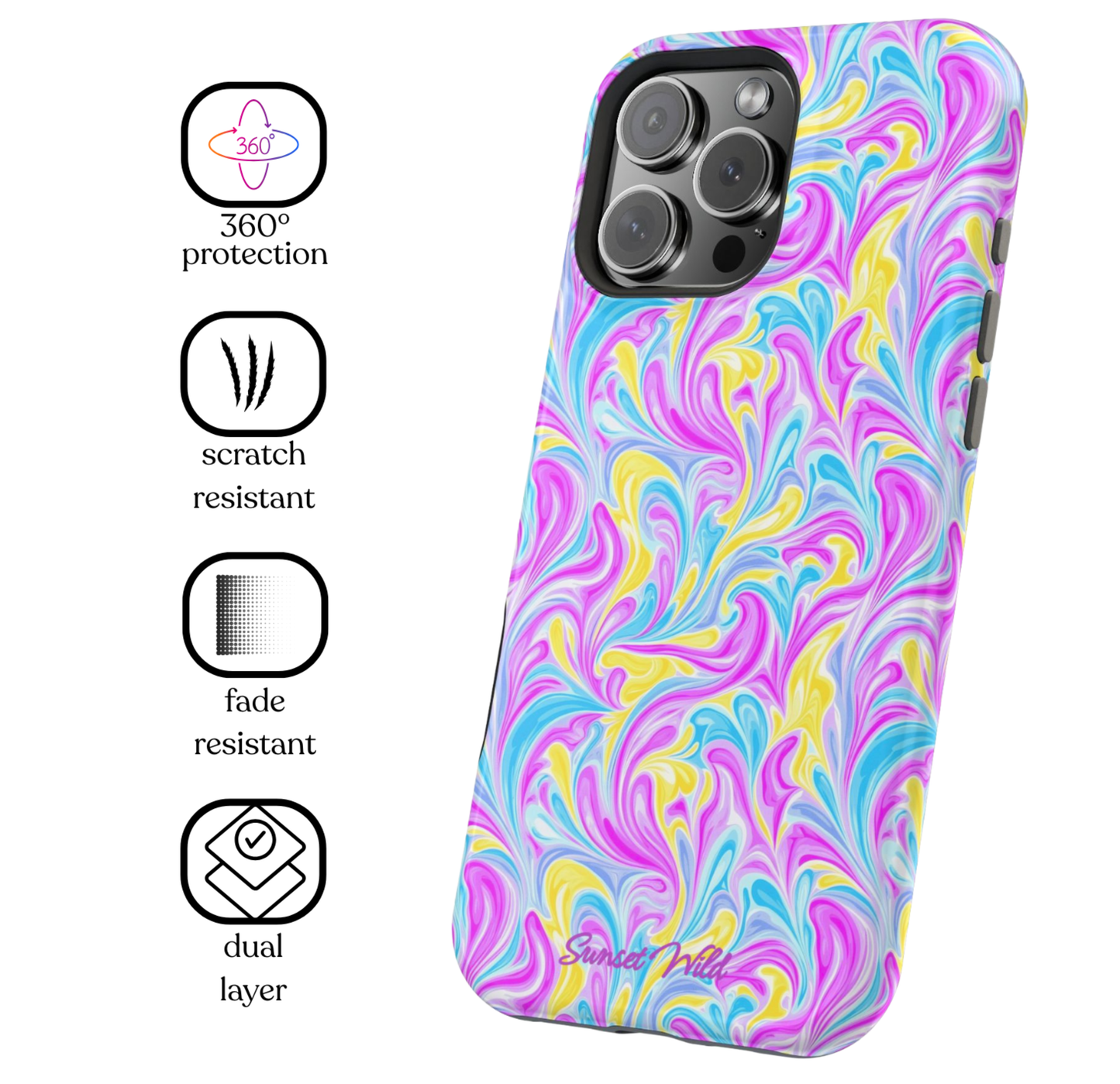 Lemon Berry Swirl Phone Case