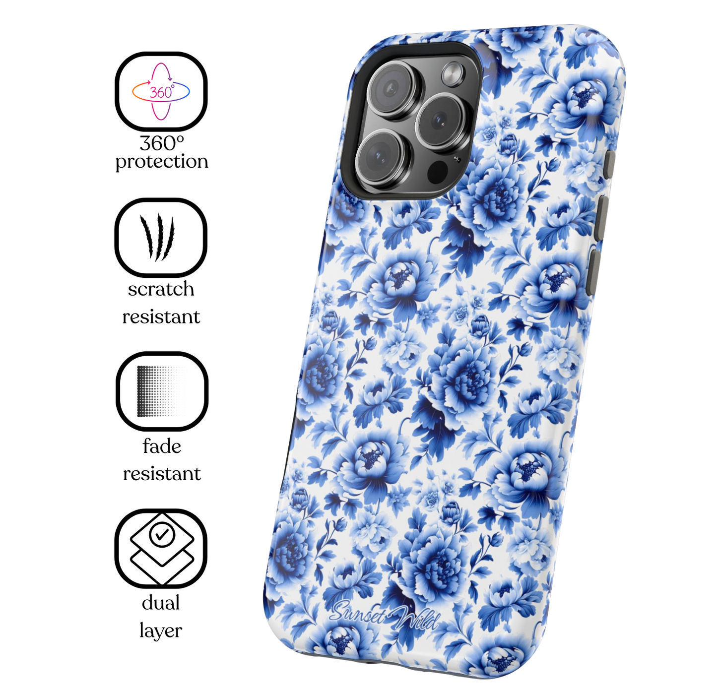 Blue Blossom MagSafe Case