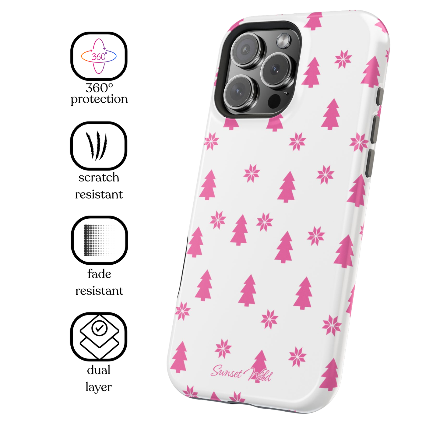 Pinkmas Pines MagSafe Case