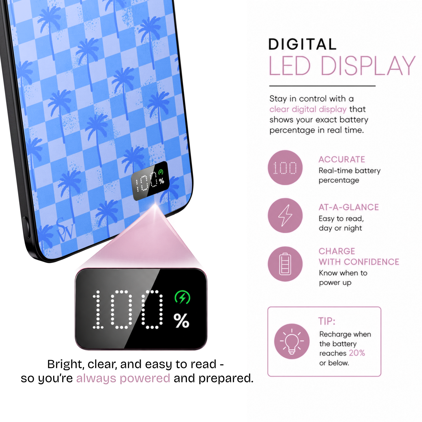 Paradise Palms (blue) Power Bank