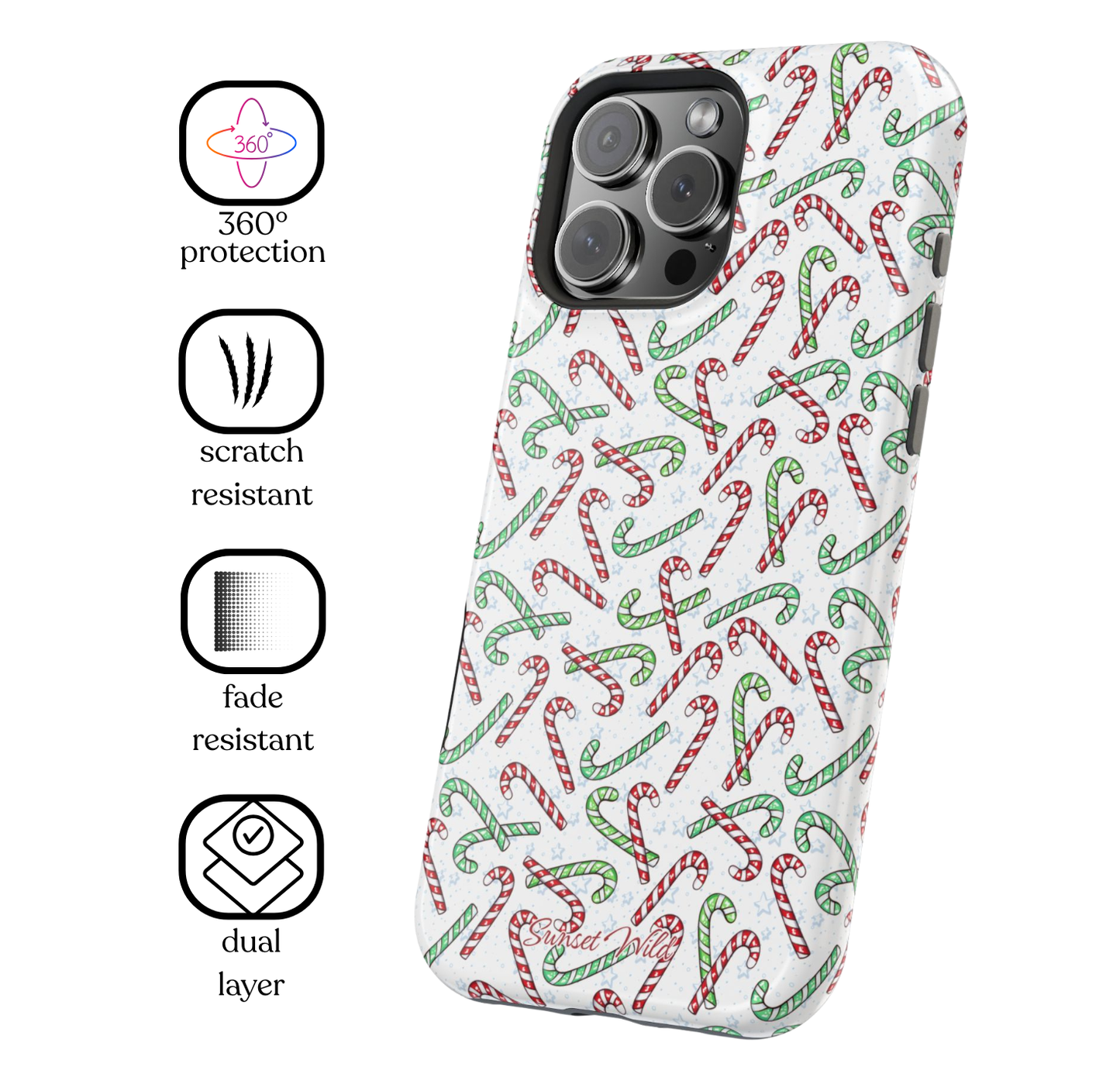 Candy Cane Lane MagSafe Case