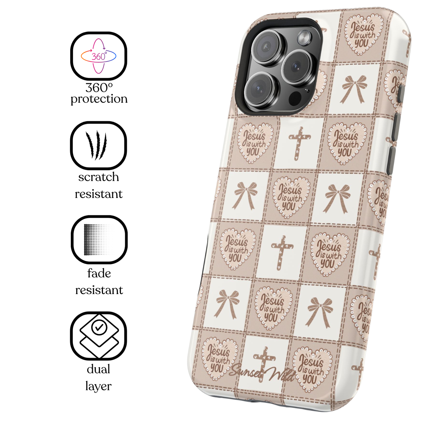 Jesus is with You Phone Case