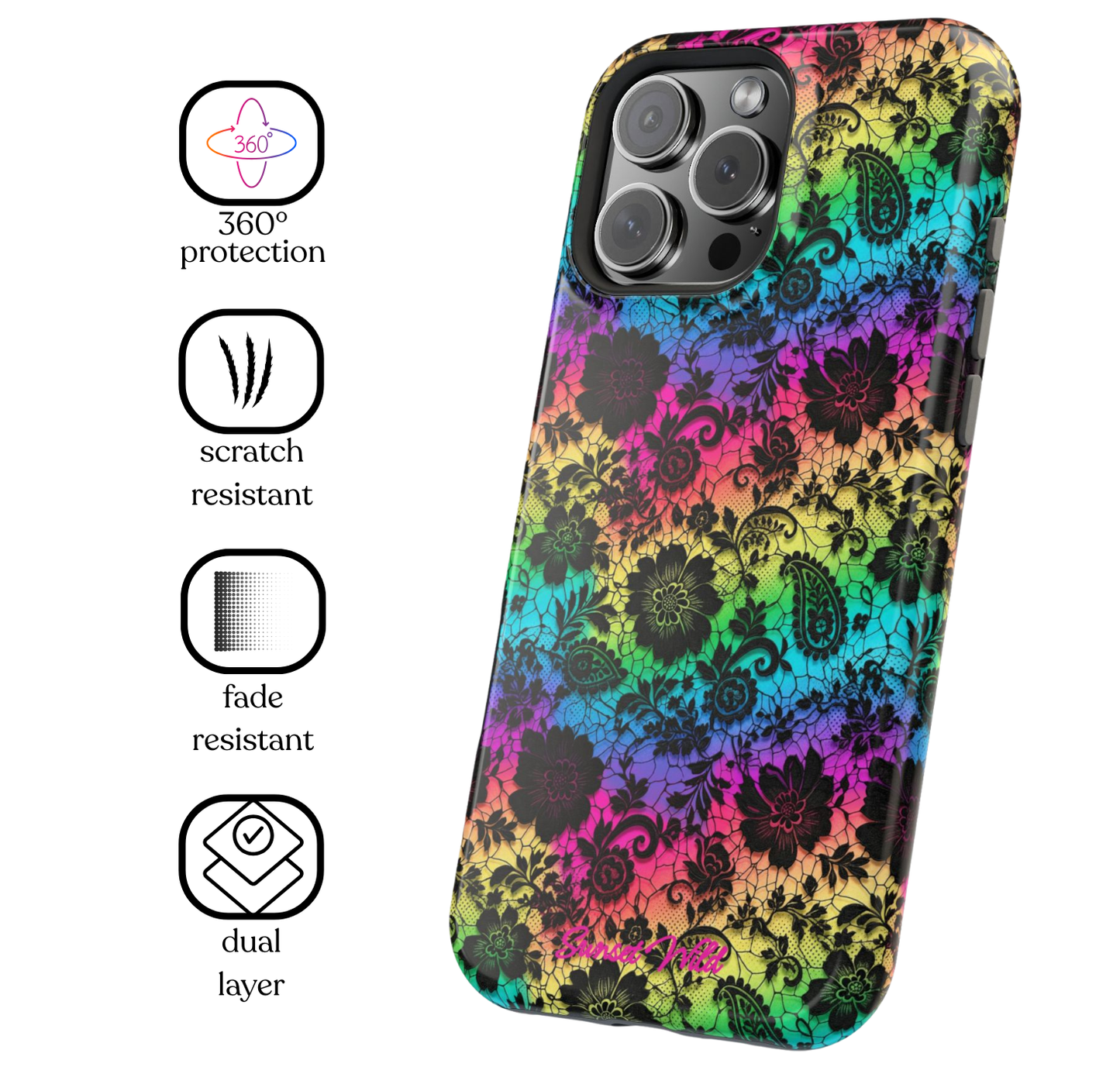 Neon Lace Phone Case