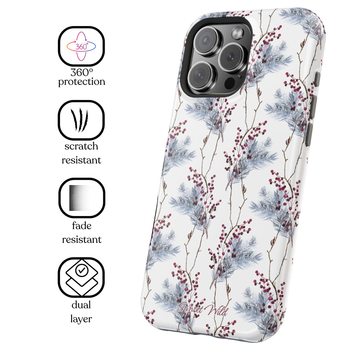 Winterberry Frost MagSafe Case