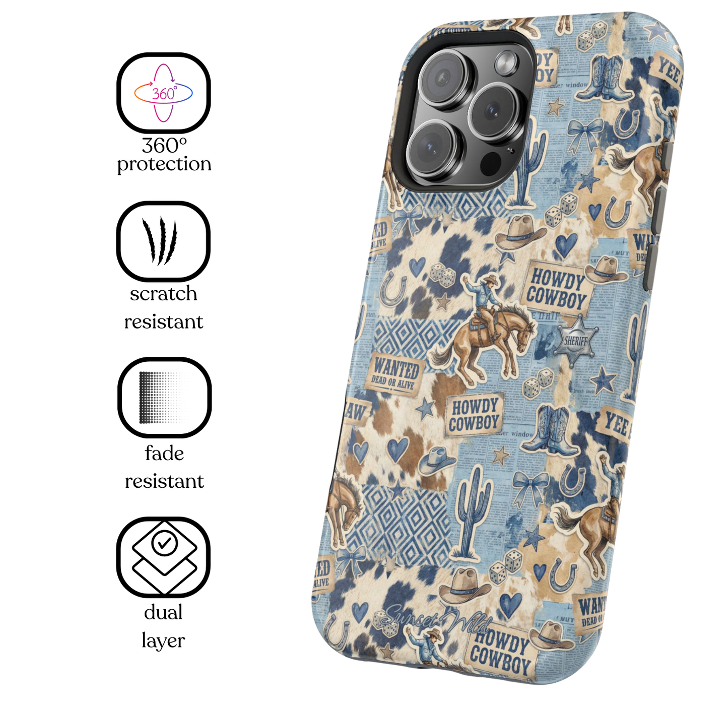 Howdy Cowboy Phone Case