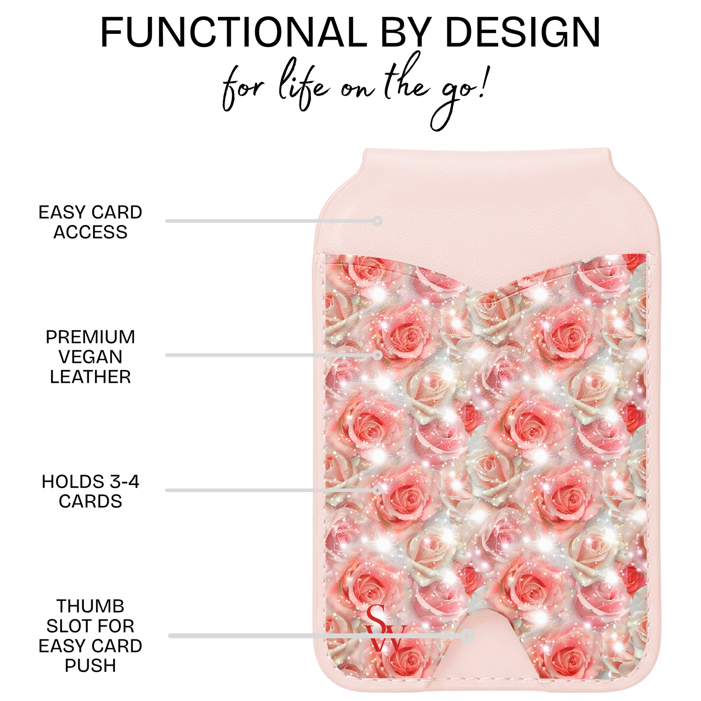 Rosé Romance Phone Wallet