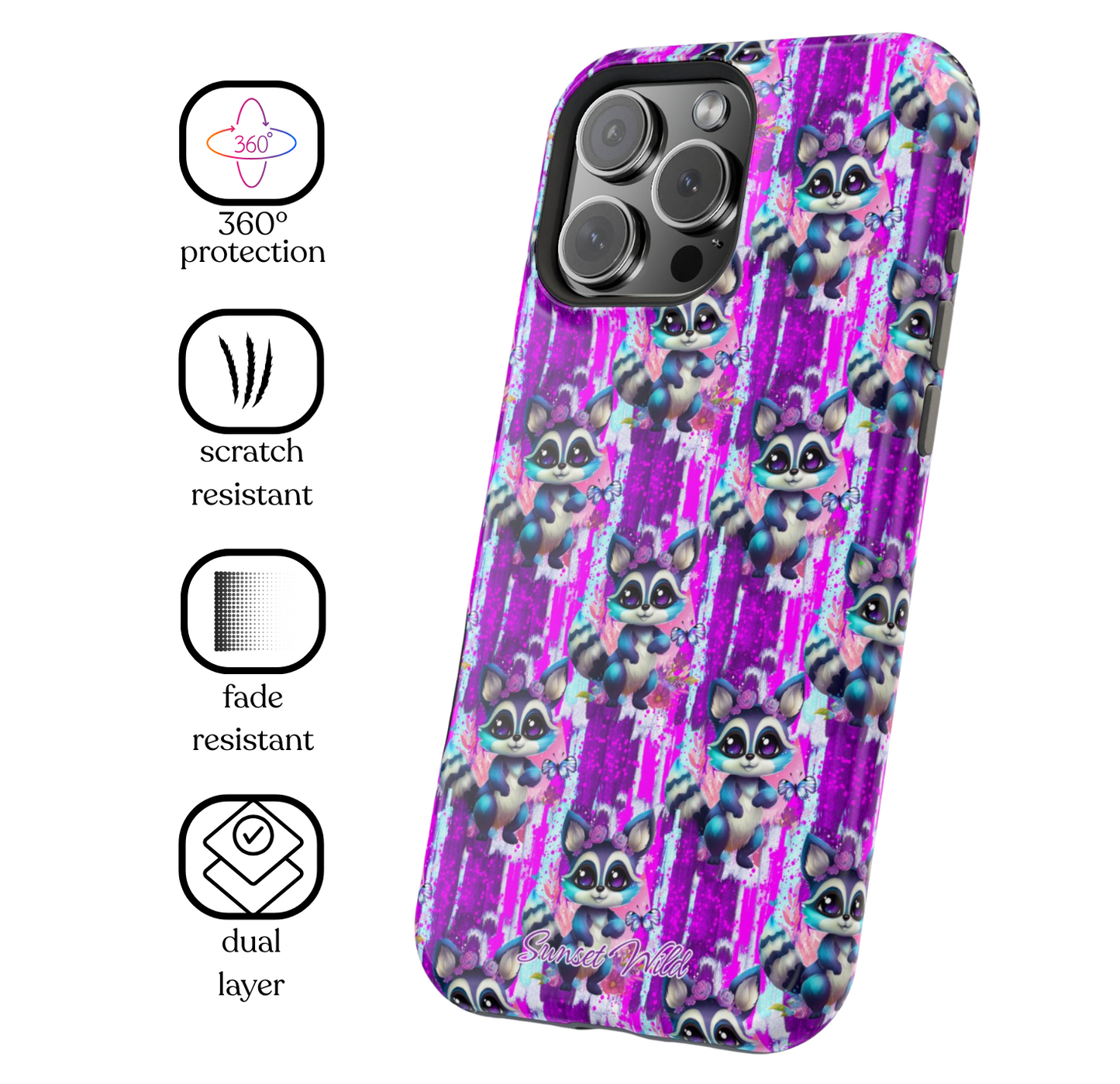 Raccoon Razzle MagSafe Case