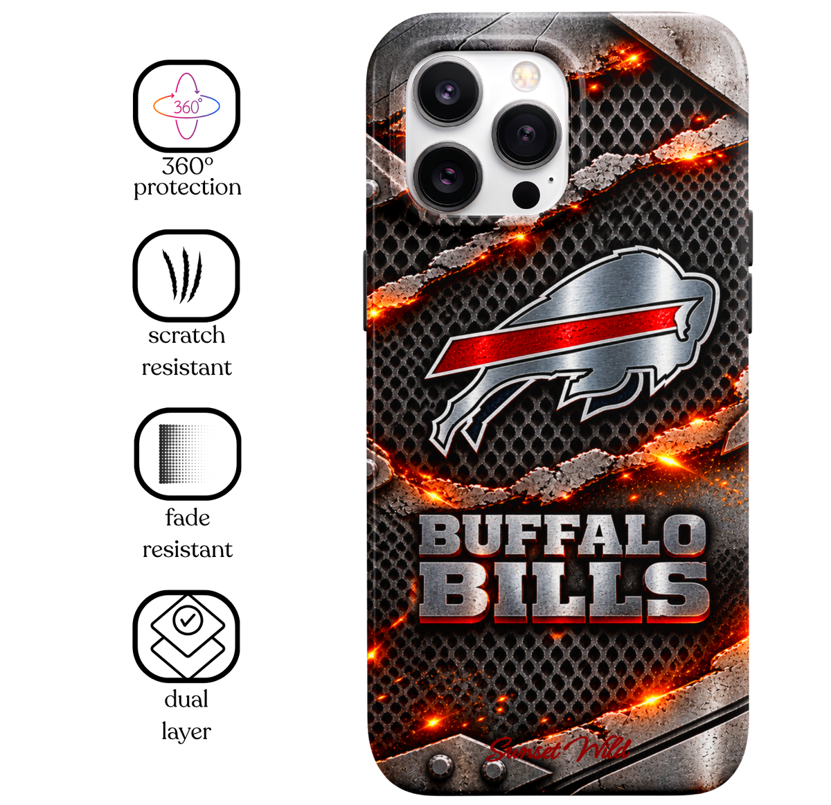 Bills Molten Steel MagSafe Phone Case