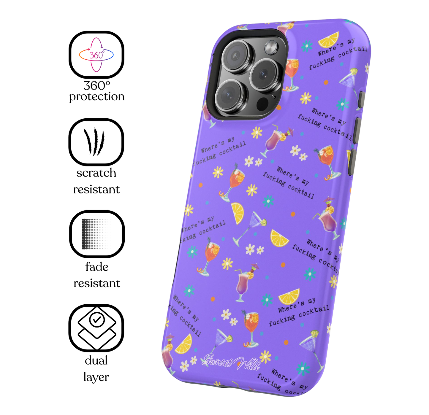 Where's My Fucking Cocktail MagSafe Case