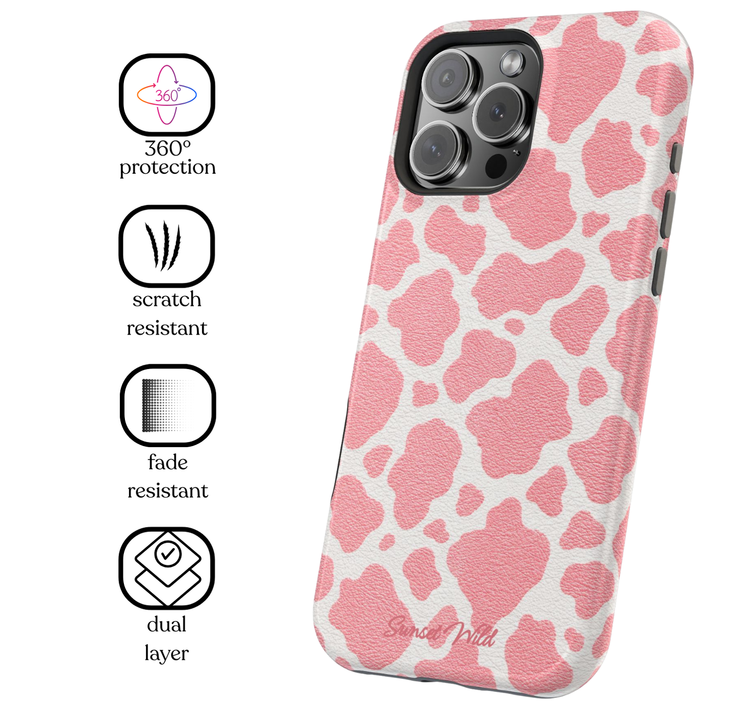 Cowhide Chic Phone Case