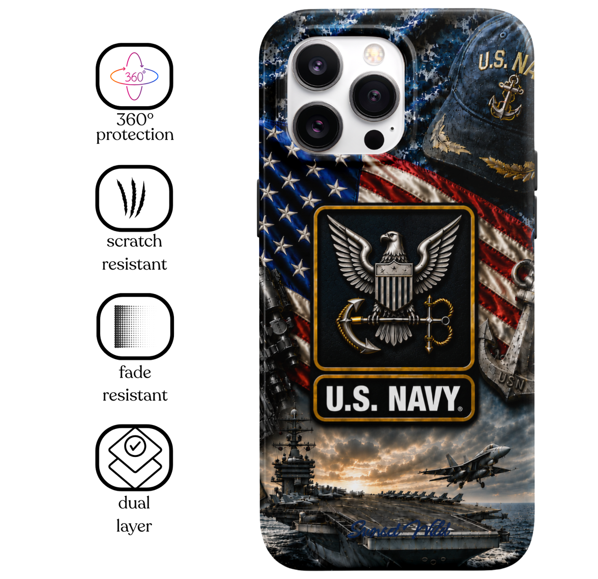 Navy MagSafe Phone Case