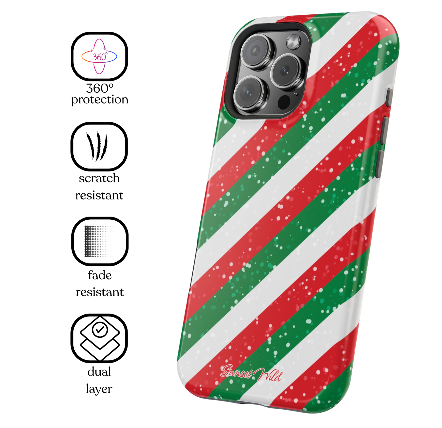 Santa's Stripes MagSafe Case