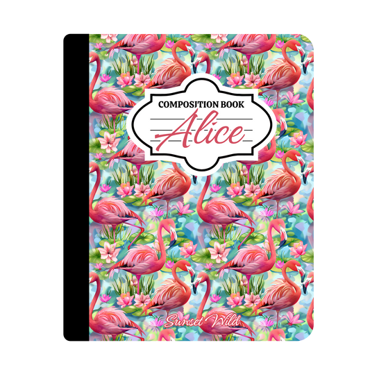 Flamingo Fiesta Custom  Notebook
