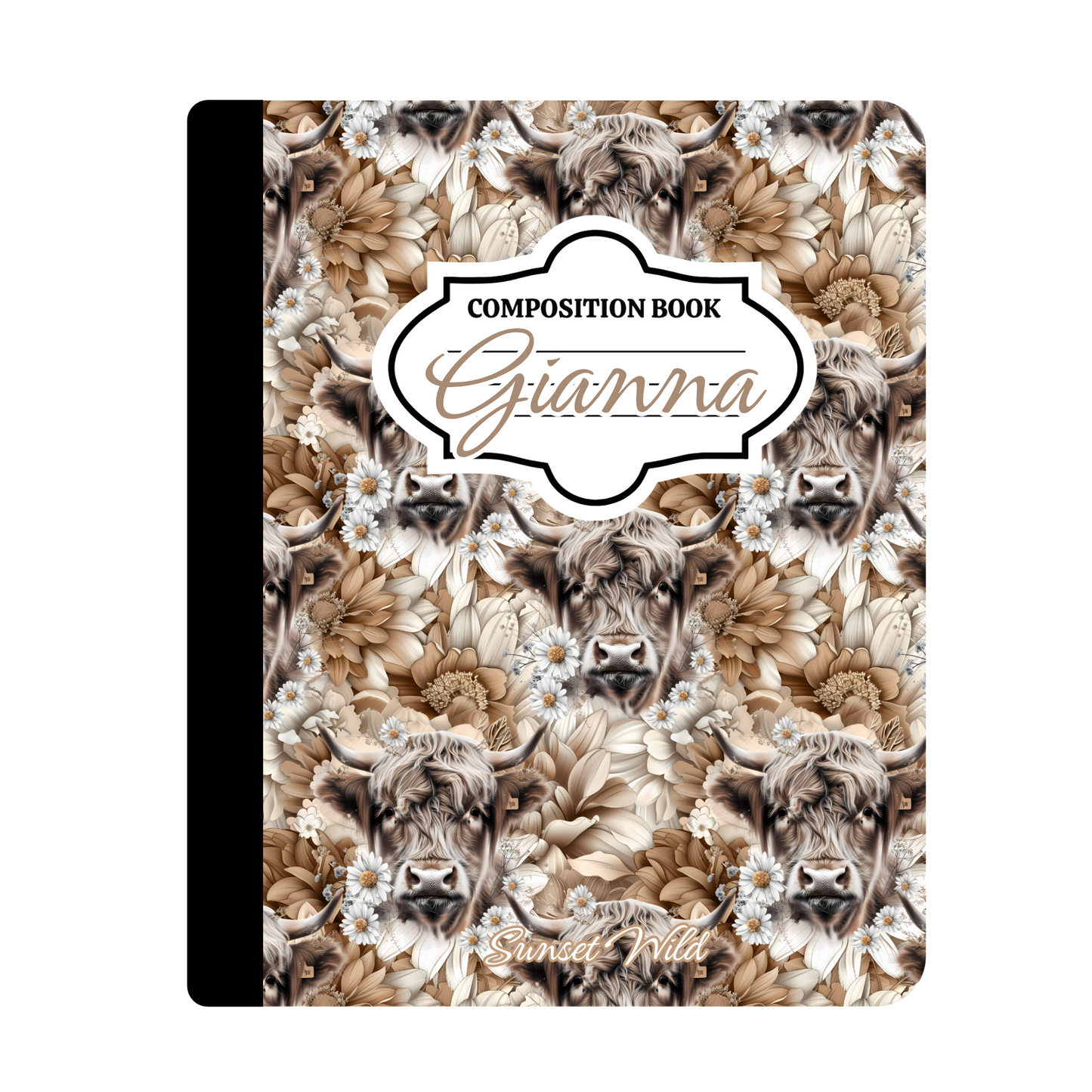 Meadow Moo Custom Notebook