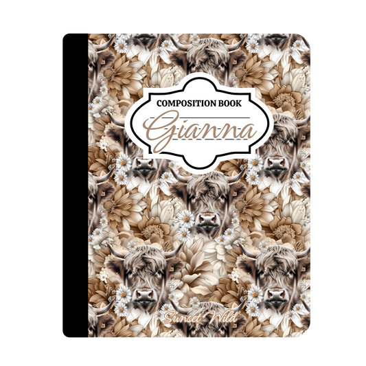 Meadow Moo Custom Notebook
