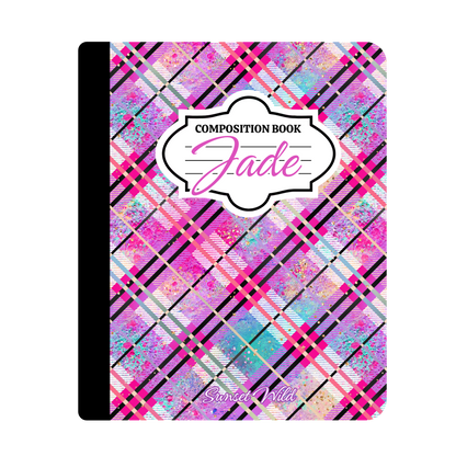 Preppy Plaid Custom Notebook
