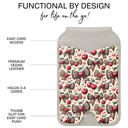 Cherry Cheetah Bows Phone Wallet