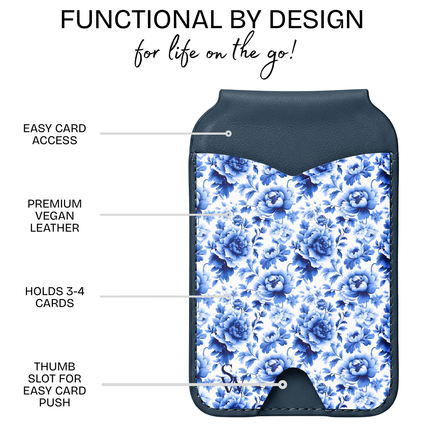 Blue Blossom Phone Wallet