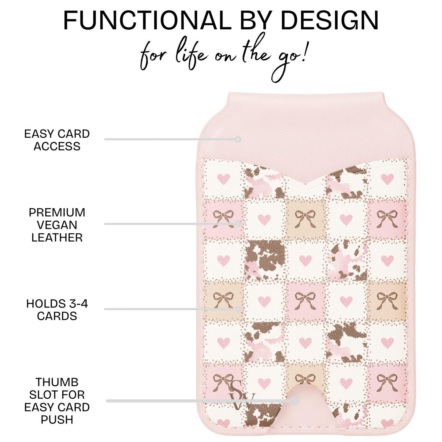 Hearts & Hide Phone Wallet