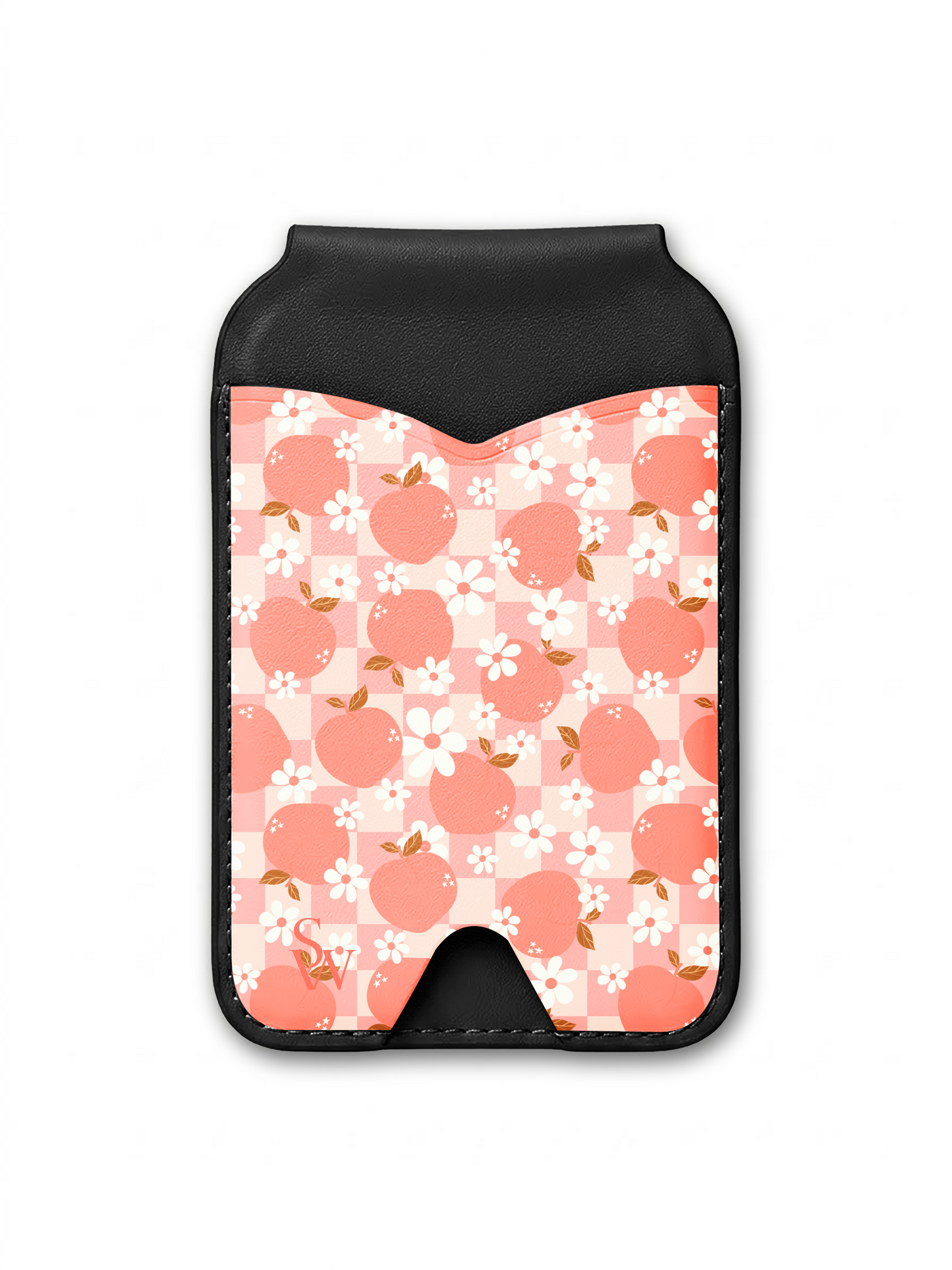 Peach Patch Phone Wallet