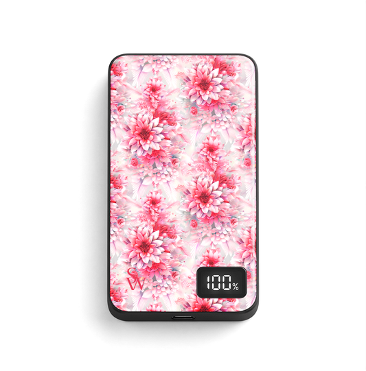 Pink Poinsettias MagSafe Power Bank