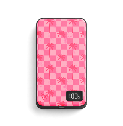 Paradise Palms (pink) Power Bank