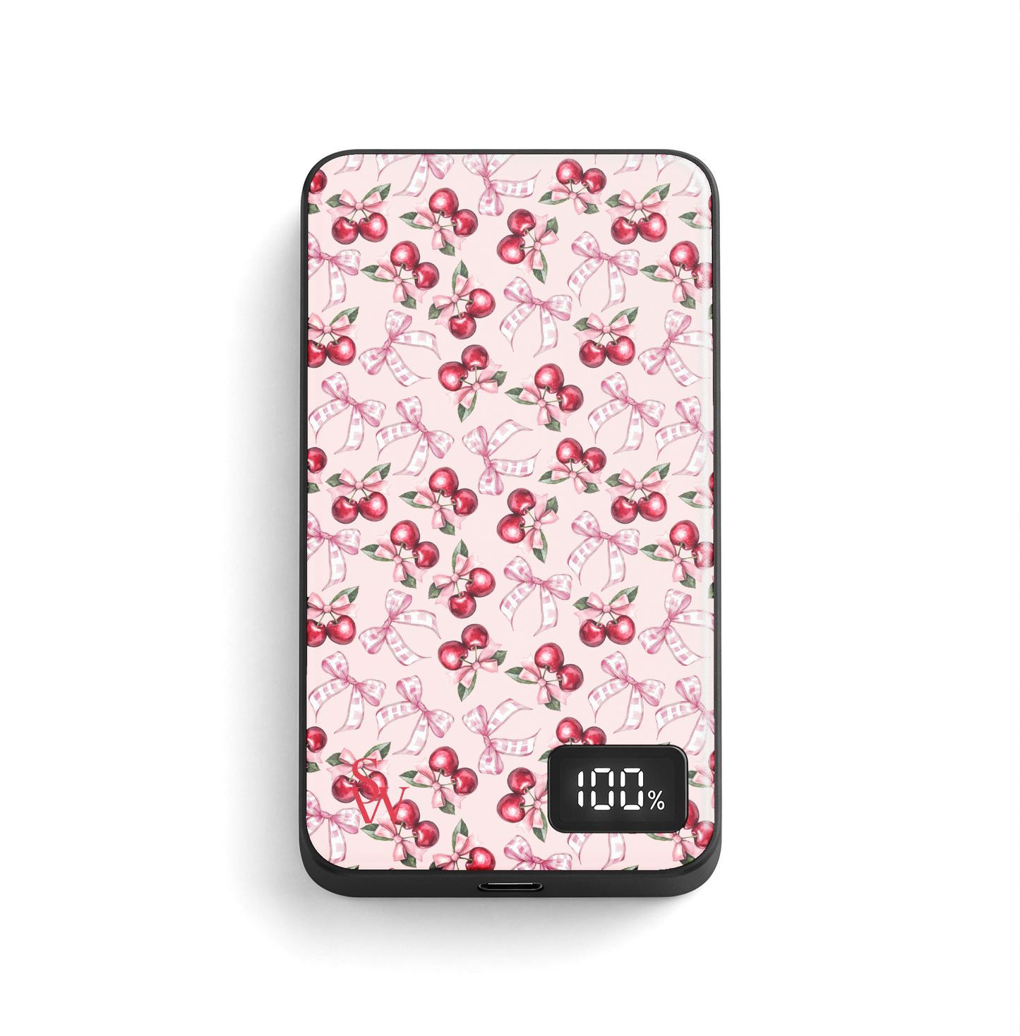 Blush Bow Cherries Power Bank