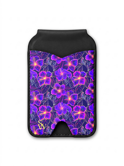 Neon Hibiscus Phone Wallet